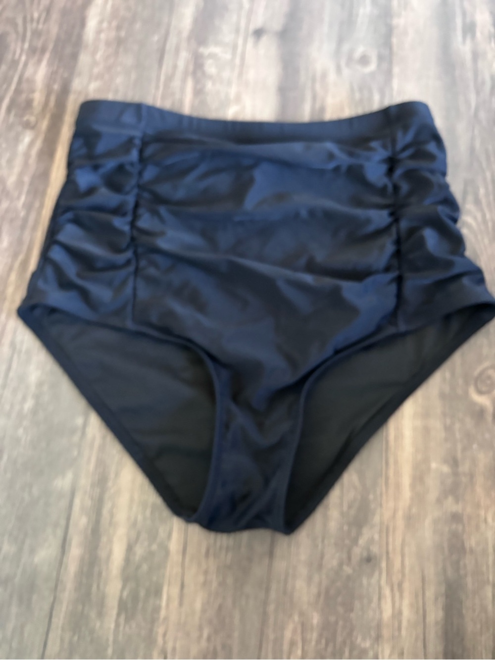 High-Waist Black Swim Bottoms